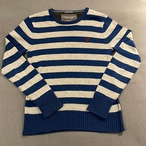 American Eagle Outfitters blue and grey striped sweater - Small